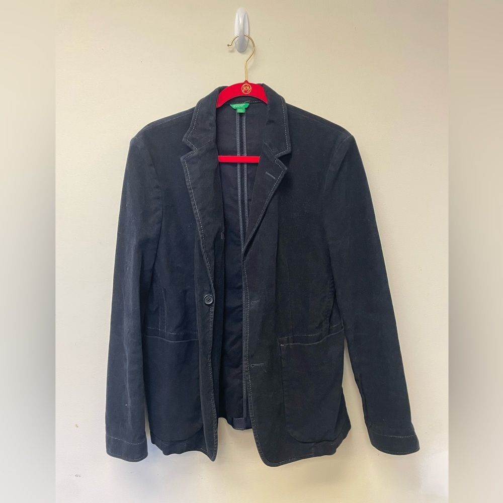 Womens United Colors of Benetton Navy Double Breast Blazer